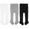 CozyWay Cable Knit Cotton Leggings/Tights for Baby Girls, 3 Pack, White/Gray/Black, 0-6 Months Old